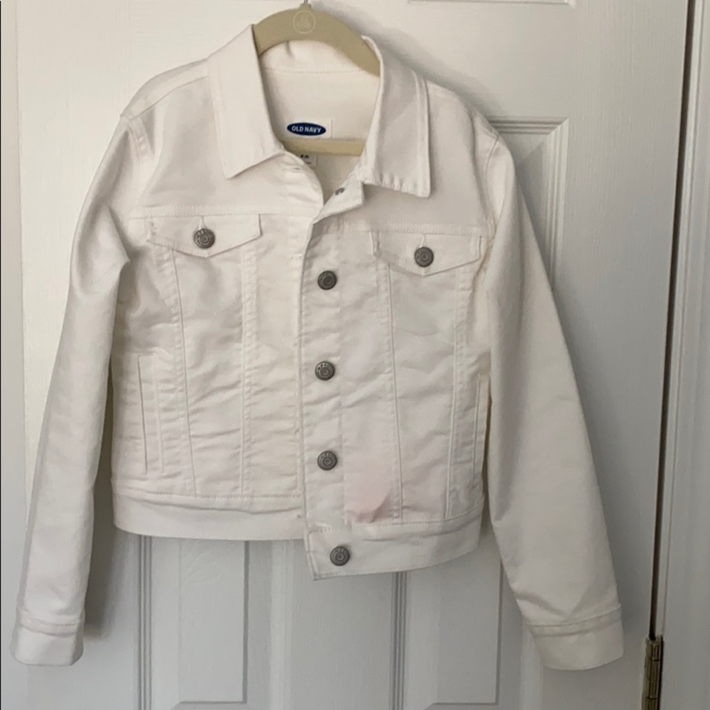 White denim jacket. Old Navy. Kids M. NWOT